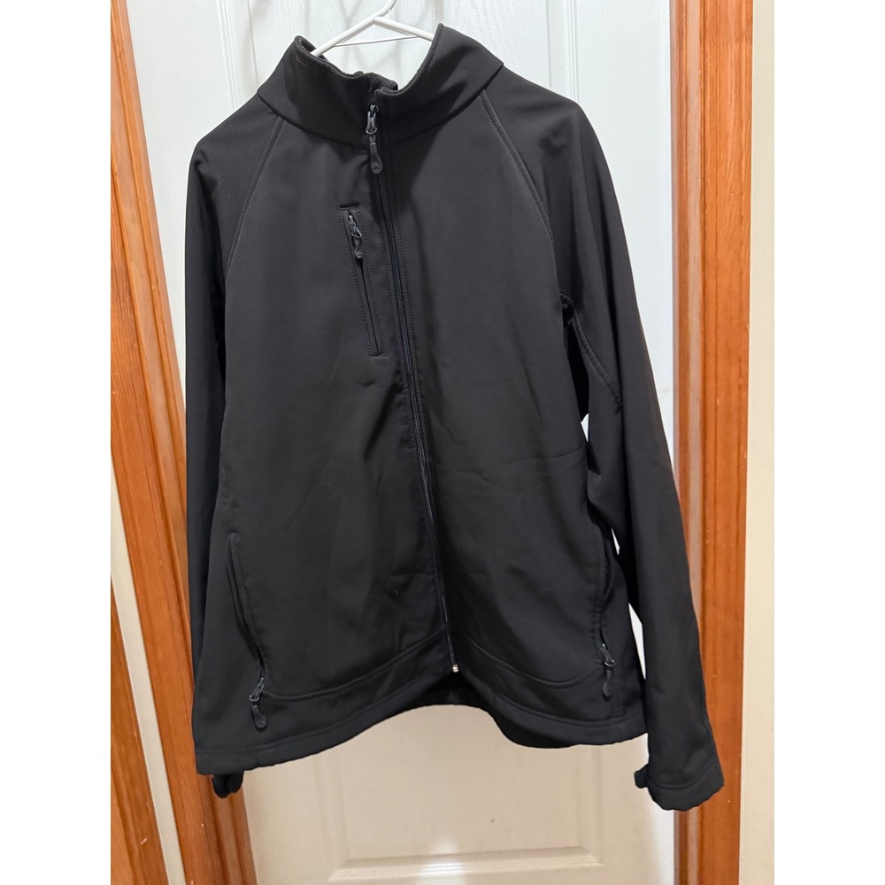Stormtech Performance Mens XL Black Softshell Fleece Lined Full Zip Jacket